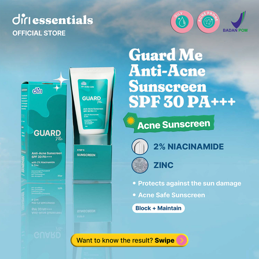 Jual Diri Essentials Guardme Anti Acne Sunscreen Spf 30 Pa 30 Gr