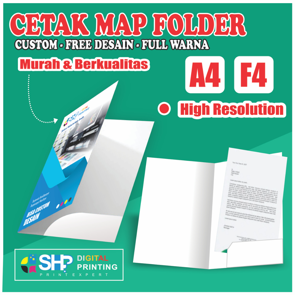 Jual Cetak Map Folder F4 A4 / Map Sekolah, Kantor Map Custom | Shopee ...