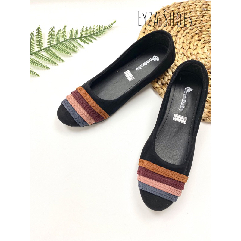 Jual SEPATU WANITA FLAT SHOES SIMPLE KEKINIAN MODEL PELANGI FLATSHOES ...