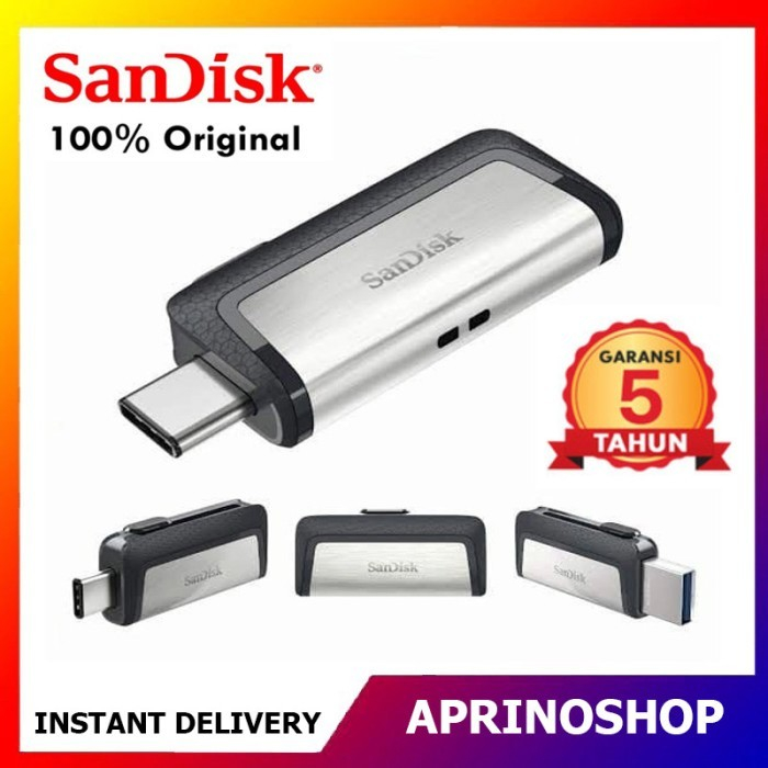 Jual SANDISK FLASHDISK OTG 64GB USB Type C 3.1 Dual Drive USB 150mb/s ...