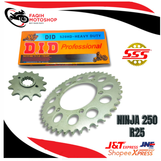 Jual GEAR SET NINJA RR 150 R25 250 FI Z250 NINJA KARBU SSS NOT SSS TK