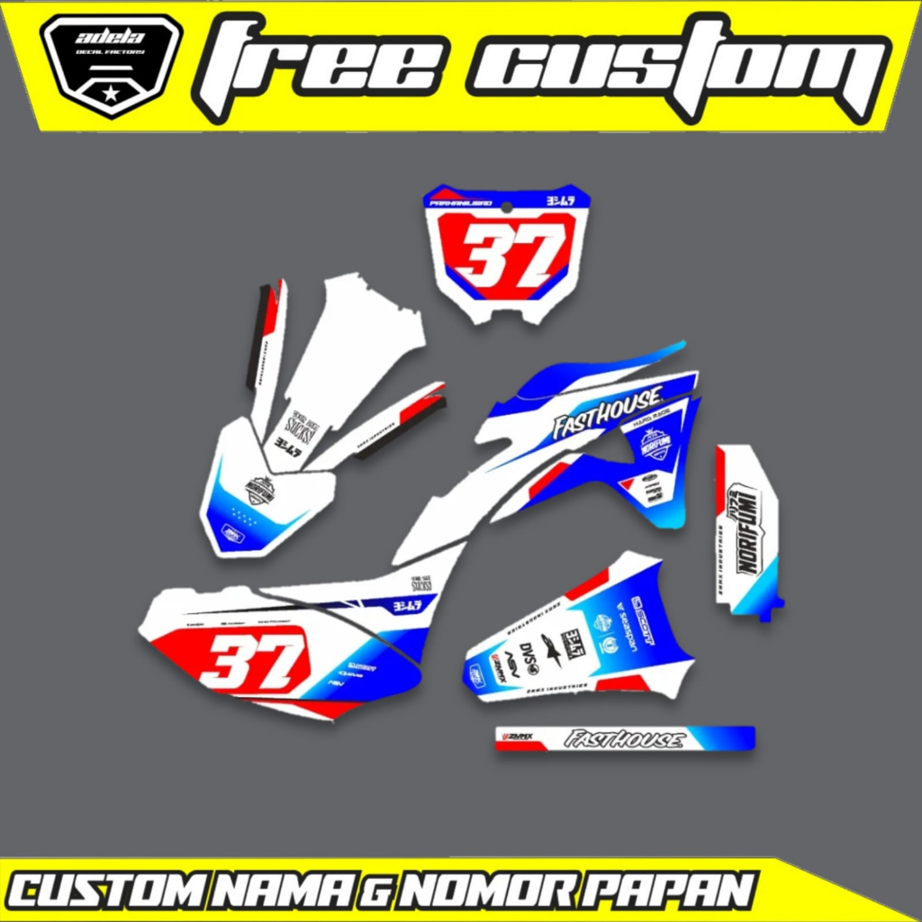 Jual Maxdecal Premium Decal Stiker Klx Gordon Full Body Putih Biru Bisa Custom Shopee Indonesia