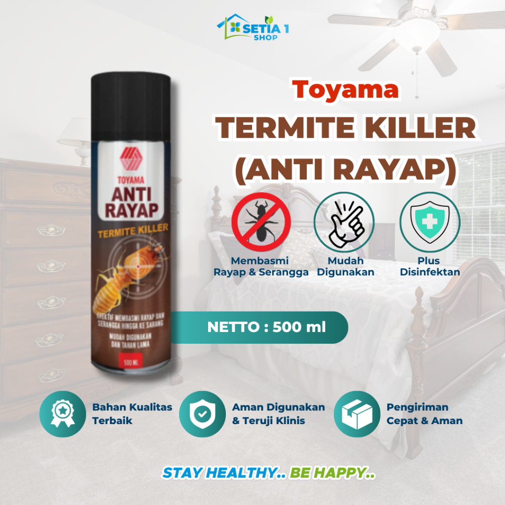 Jual Spray Anti Rayap 500 ml Toyama GST52 Termite Killer Semprotan ...
