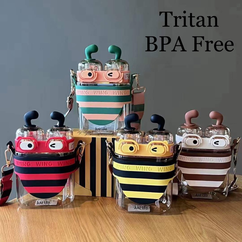 Jual Botol Minum Sekolah Anak Premium 2in1 Bee Lebah Tritan Lucu Viral ...