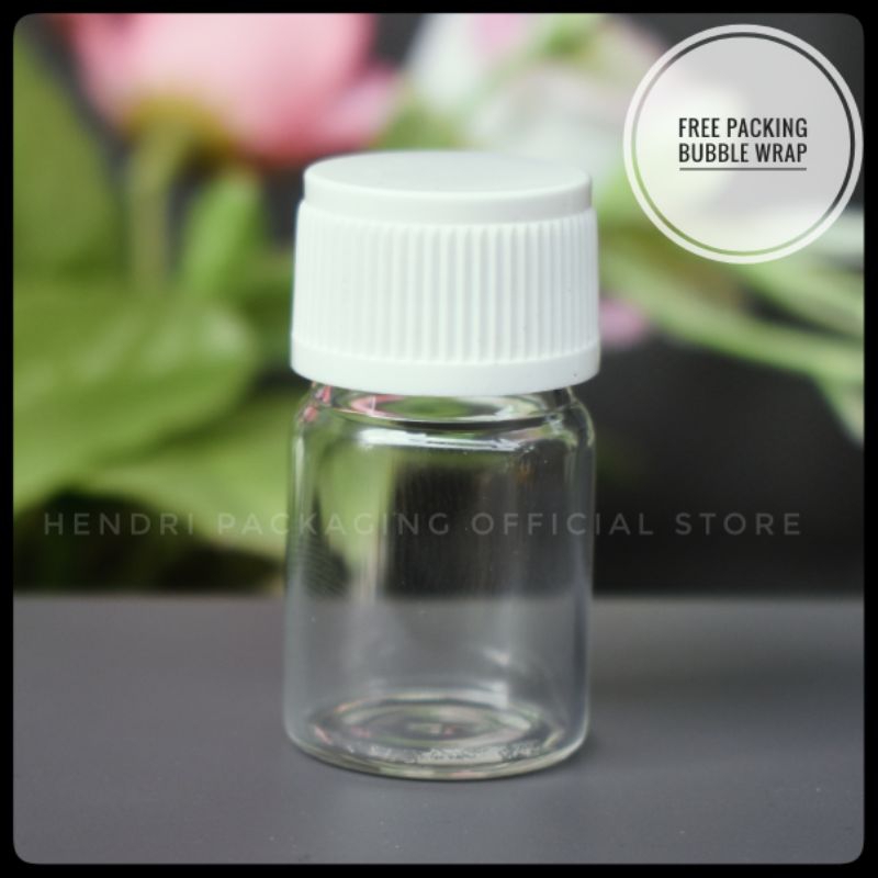 Jual Botol Kaca 5ml Tutup Ulir Putih Screw Cap | Shopee Indonesia