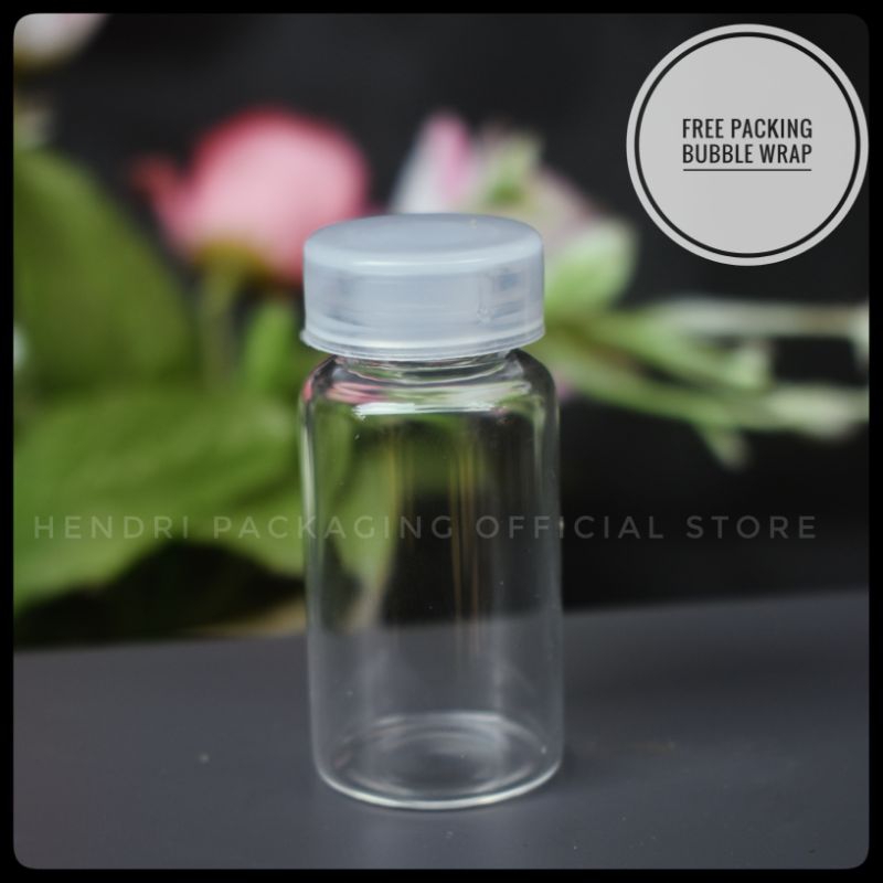 Jual Botol Kaca Vial 15ml Tutup Plastik Kedap Udara | Shopee Indonesia