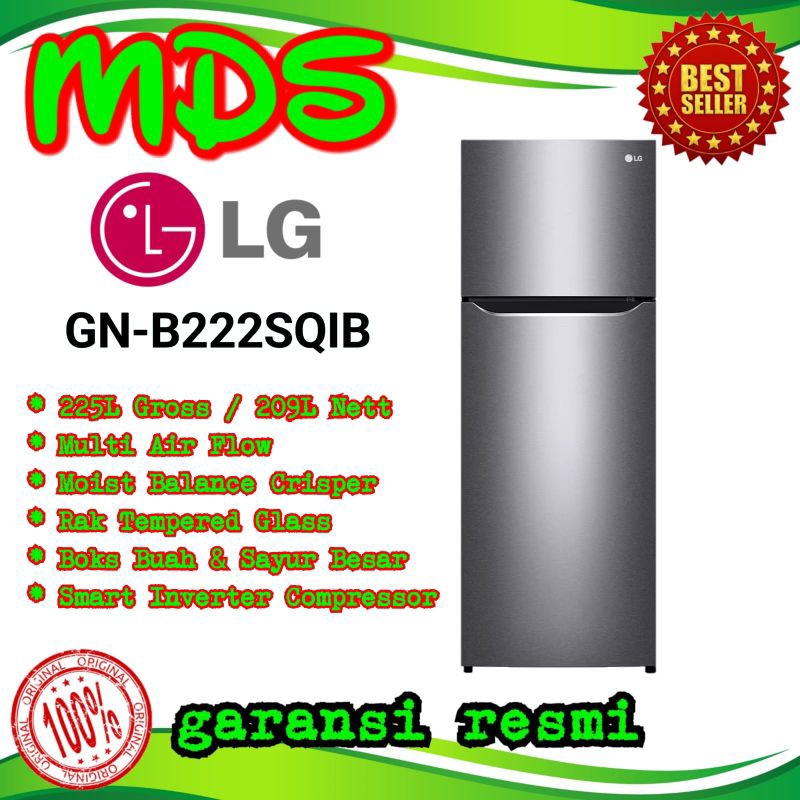 Jual Kulkas LG GN-B 222SQIB 2 Pintu Inverter Nofrost GN - B222SQIB ...