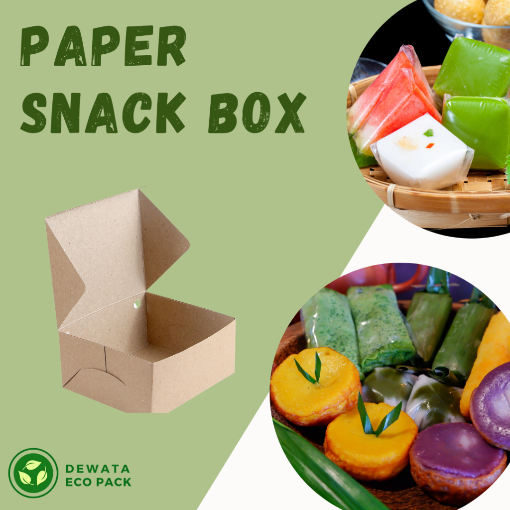 Jual Paper Snack Box Tidak Laminasi 14x12x6.5cm BA1K1 / Box Catering ...