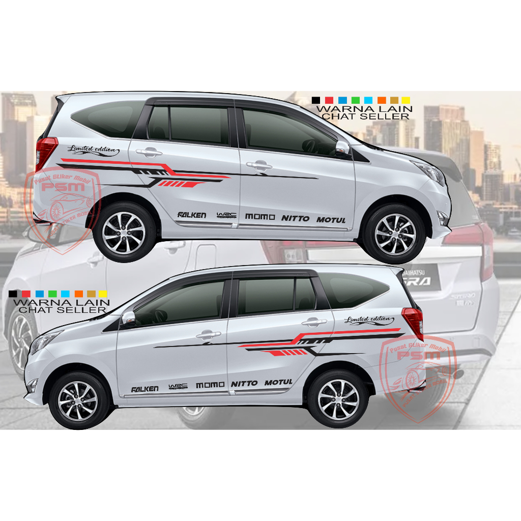 Jual New Terbaru Cutting Stiker Mobil Sigra Stiker Sticker Mobil Daihatsu Sigra Calya Keren