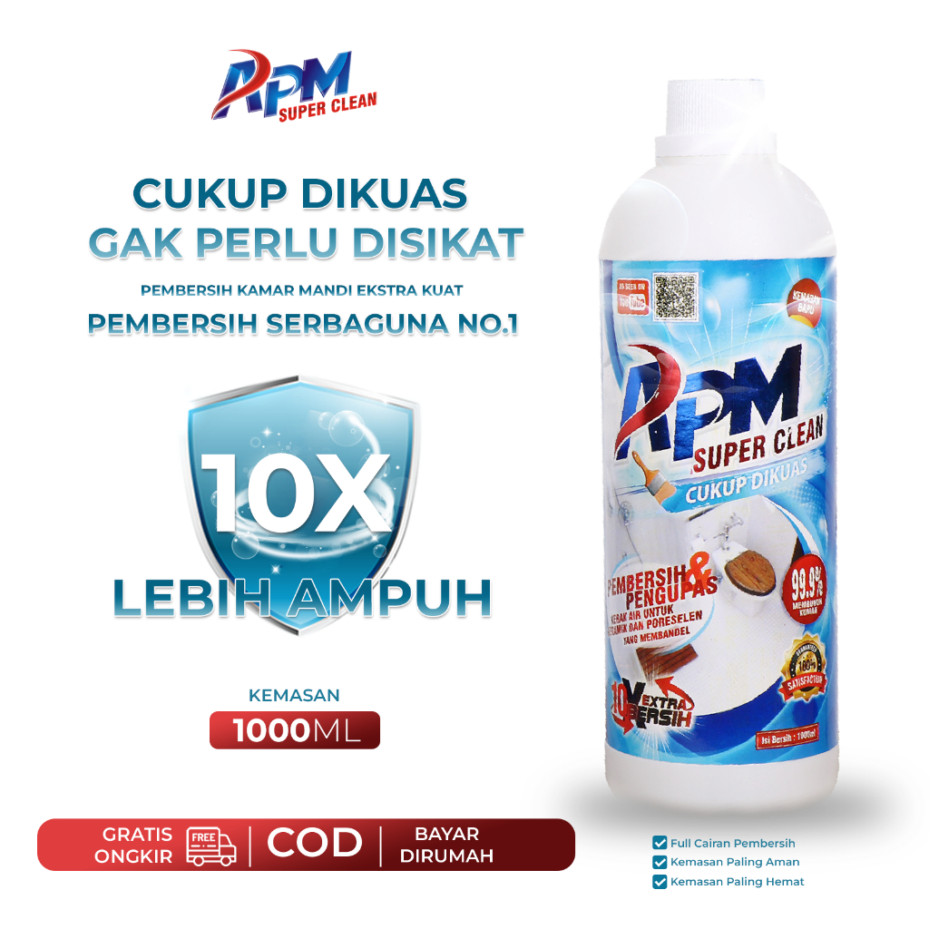 Jual APM SUPER CLEAN PEMBERSIH KERAK KAMAR MANDI 1000ml Shopee