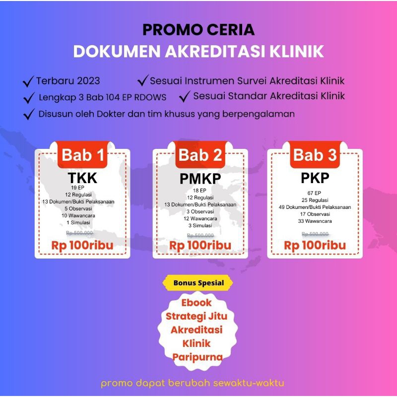 Jual Dokumen Akreditasi Klinik Terbaru LENGKAP 3 BAB | Shopee Indonesia