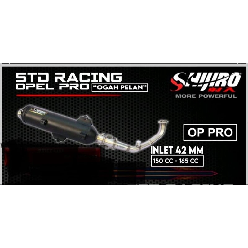 Jual Shijiro Standar Racing Fullsystem Opel Pro Black | Shopee Indonesia