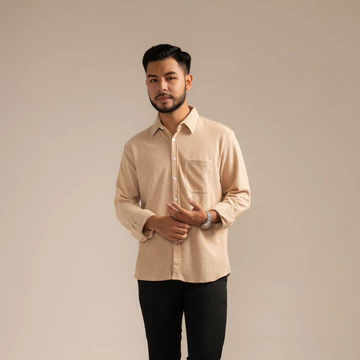 Broodis Kemeja Pique GENTLY Olive Lengan Panjang