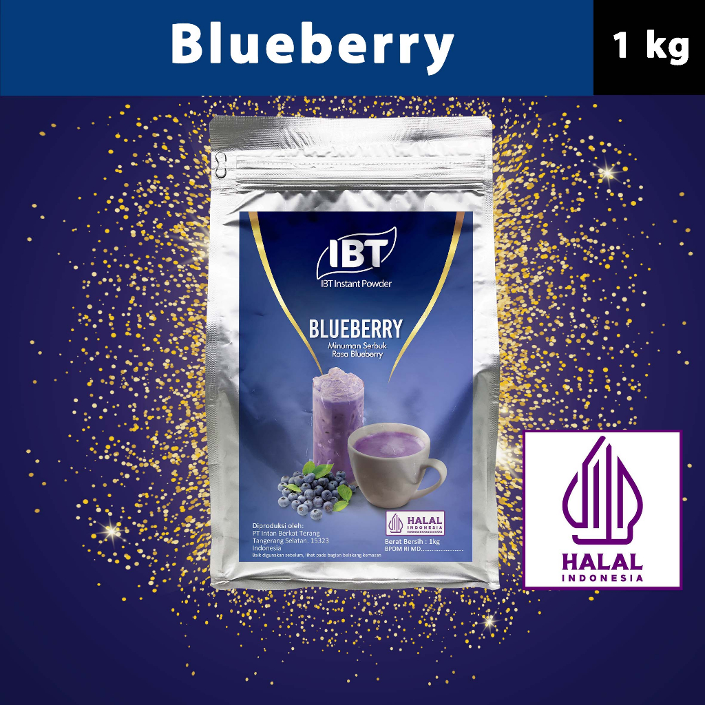 Jual Bahan Minuman Bubuk Rasa Blueberry. Bluberi Instant IBT Drink ...