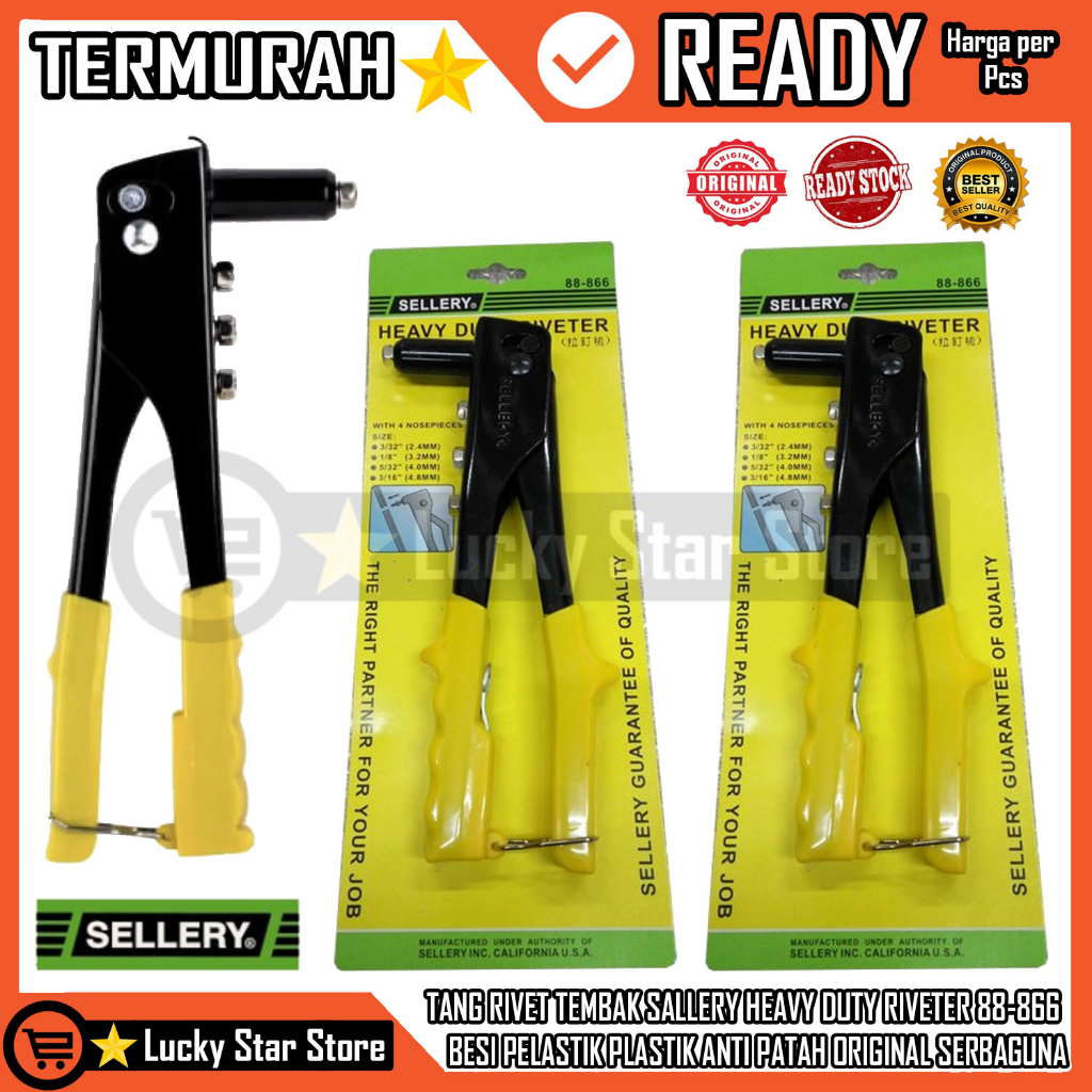 Jual Tang Rivet Tembak Sellery Heavy Duty Riveter Alat Tembakan Besi Stainless Plastik