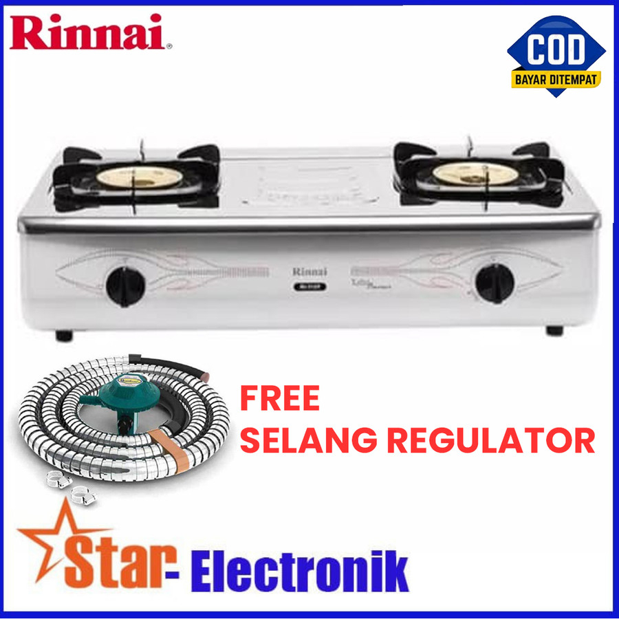 Jual RINNAI RI 712T Kompor Gas 2 Tungku BODY JUMBO STAINLESS STEEL ...