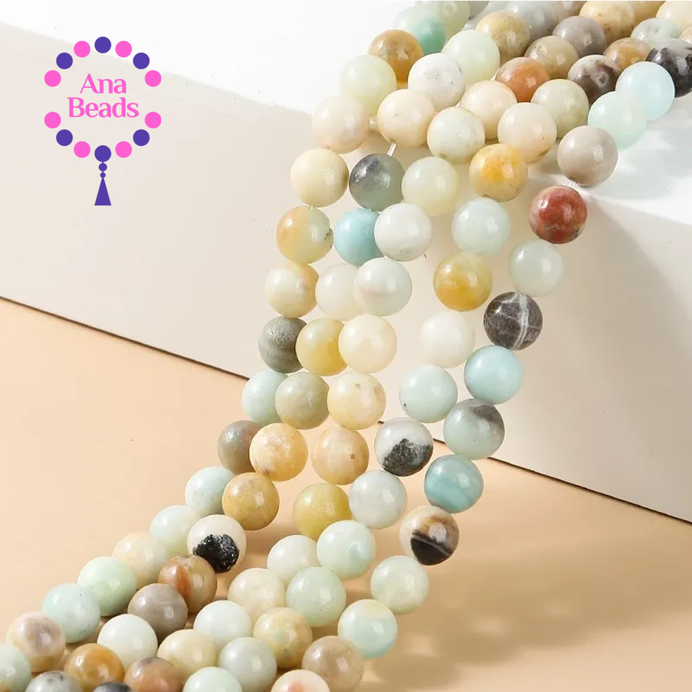 Jual Manik Batu Natural Amazonite Bahan Gelang Batu 4/6/8/10mm | Shopee ...