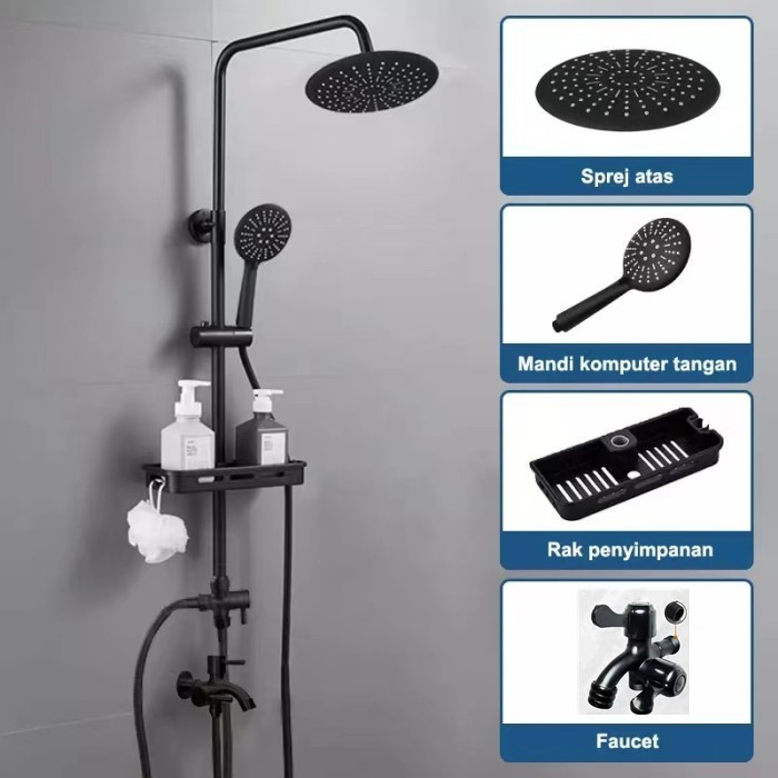 Jual Shower Kamar Mandi Shower Tiang Set Dingin Wall Mounted Set shower ...