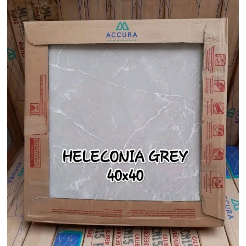 Jual Keramik Lantai 40x40 Kilap Heliconia Grey Mulia Accura Shopee