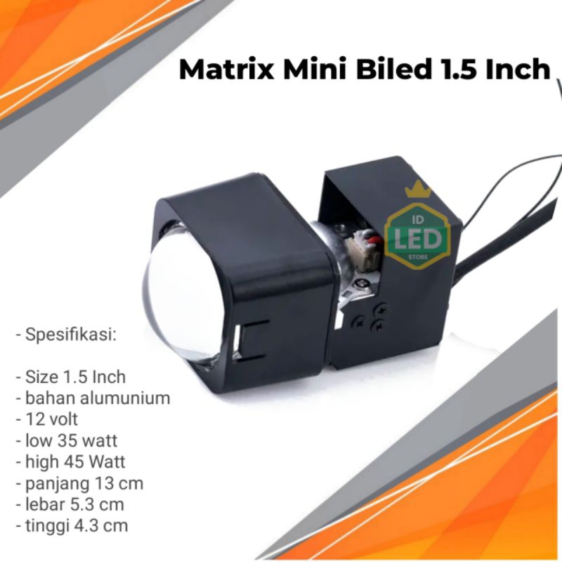 Jual Lampu Projie Biled Matrix X Inch Lens Projector Mini Laser Biled Inch Lampu Depan