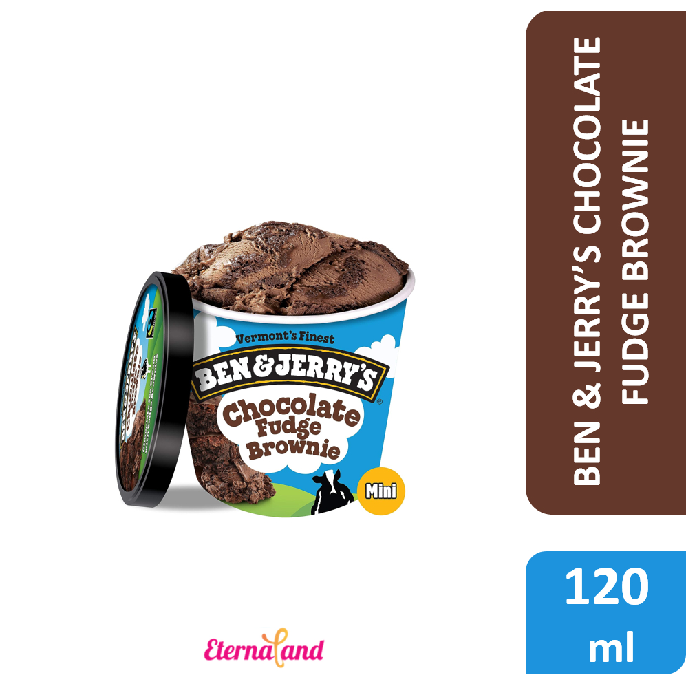 Jual Ben & Jerry Chocolate Fudge Brownie Ice Cream Mini 4fl oz Shopee