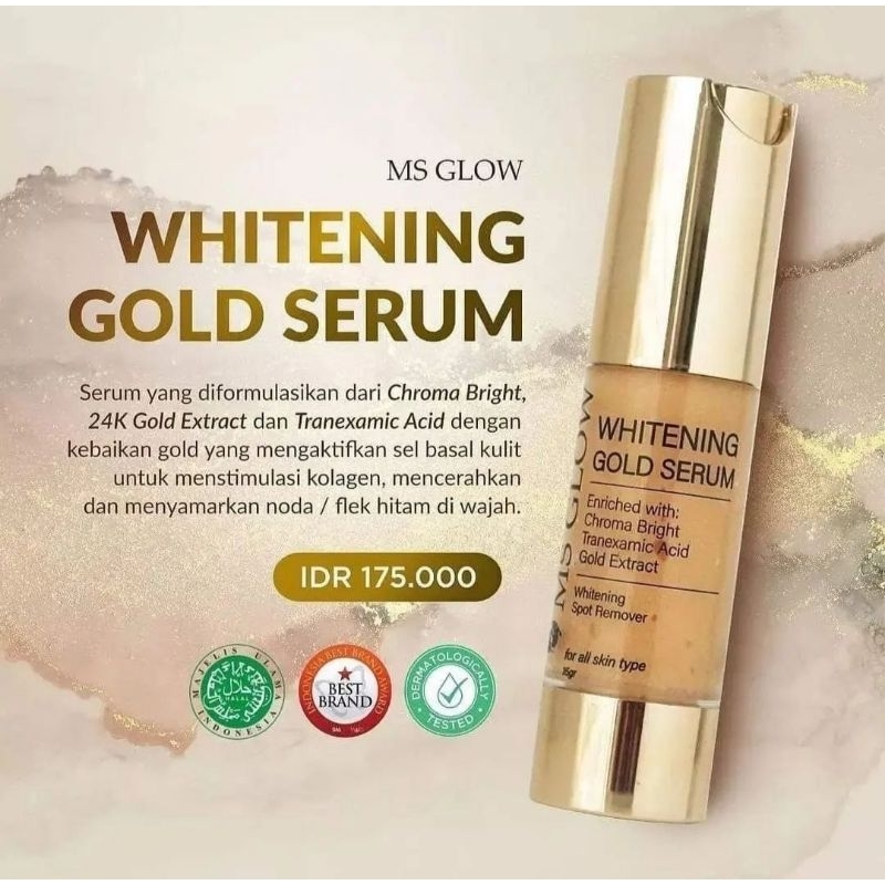 Jual RESELLER RESMI MS.GLOW/SERUM GOLD/WHITENING GOLD SERUM MS GLOW