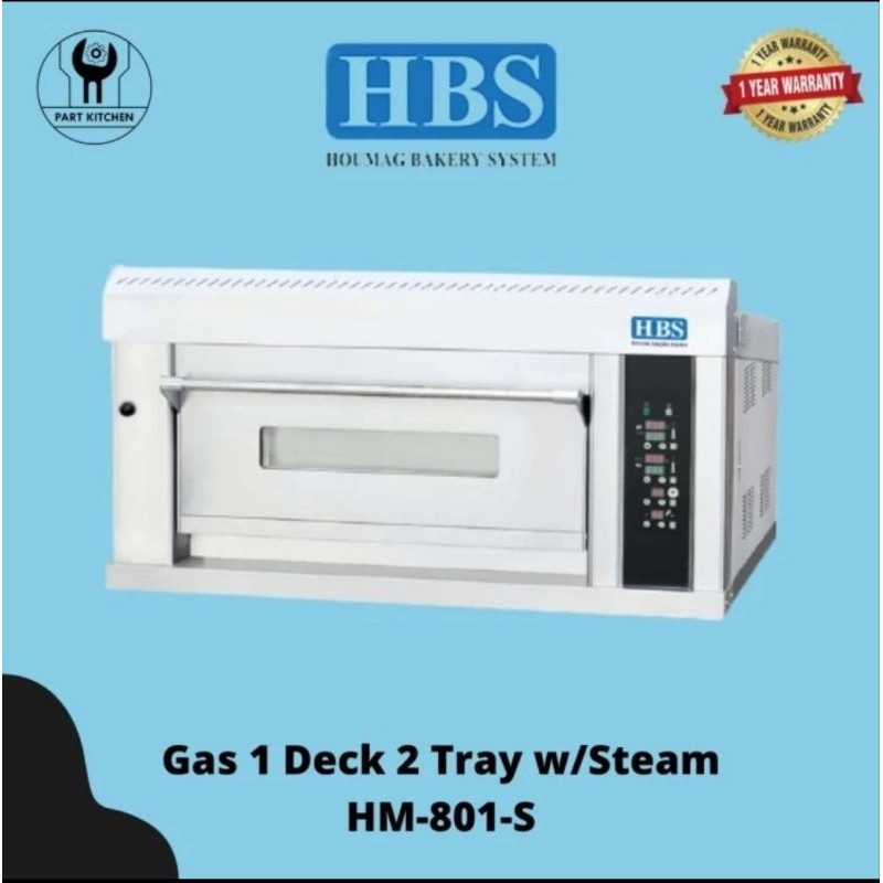 Jual Cooking Line HBS Gas Oven Deck w/ Steam HM 801+s Sinmag Shopee