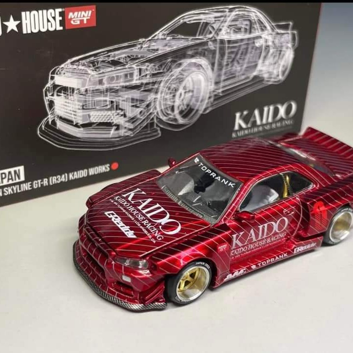 Jual mini gt kaido house skyline R34 jade Malaysia diecast expo