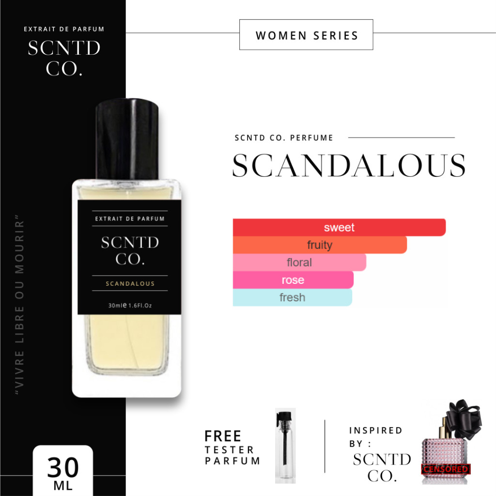 Jual Parfum SCANDALOUS by SCNTD CO Perfume FREE TESTER PARFUM