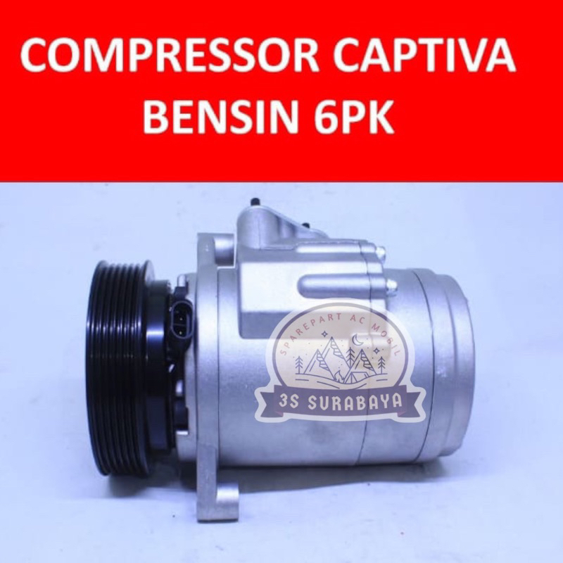 Jual Kompresor Captiva Bensin 6 PK Ac Mobil (Baru/New) Compressor ...