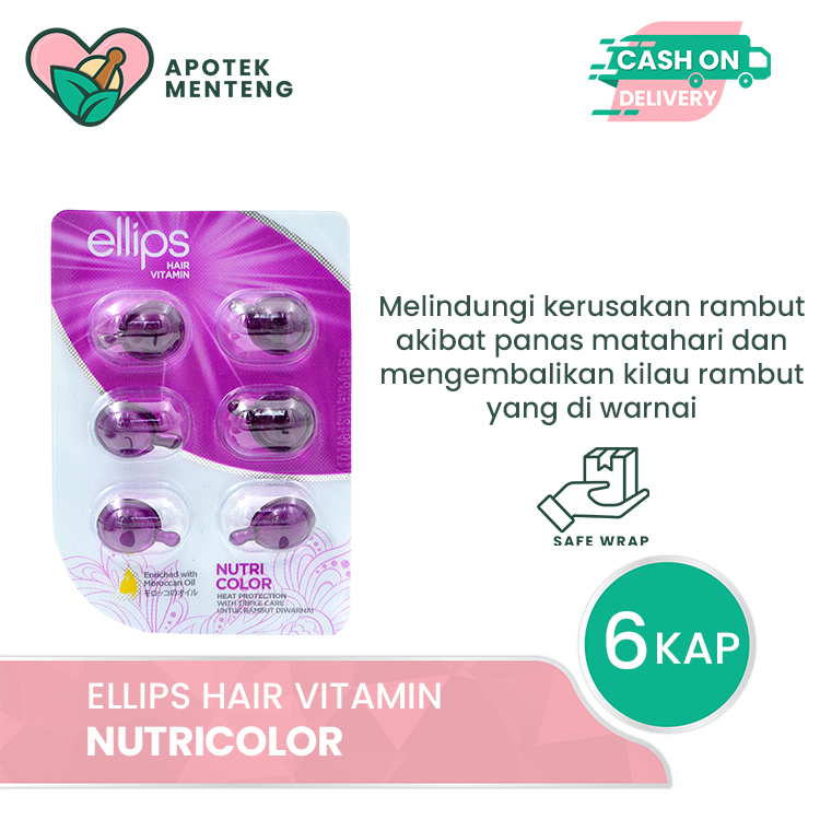 Jual Ellips Hair Vitamin Nutricolor 6 Kapsul - Vitamin Rambut untuk ...