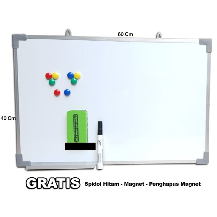 Jual Papan Tulis Whiteboard Magnetic Gantung 40x60 Spidol Shopee Indonesia 5020