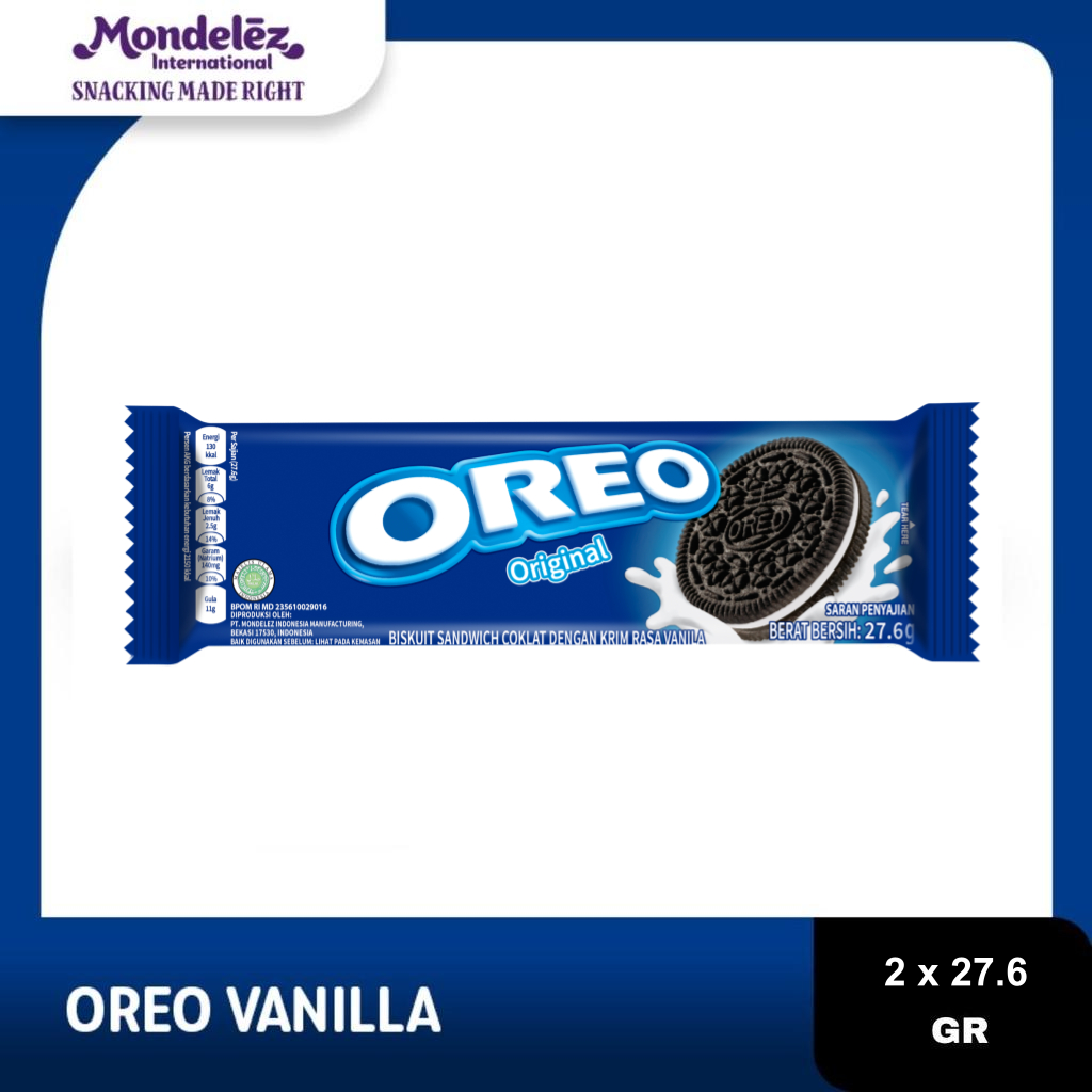 Jual Oreo Biskuit Vanilla Pcs 27.6g Untuk Jajanan Anak Dan Dewasa ...