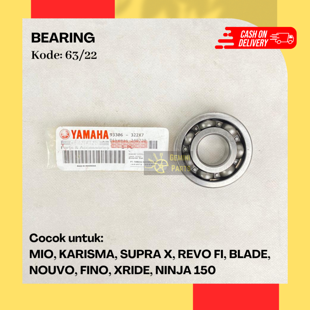 Jual Bearing Laher Bearing Kruk As Mio Karisma Supra X Revo Fi Blade Nouvo Fino Xride