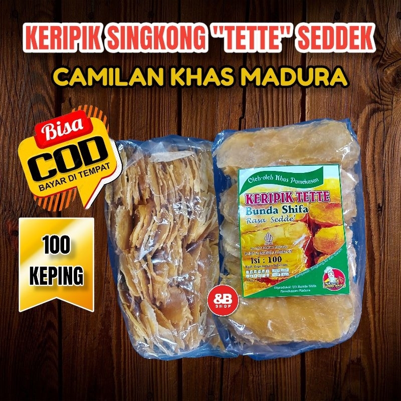 Jual Keripik Tette Kripik Singkong Asli Madura 100 Keping Gurih Super