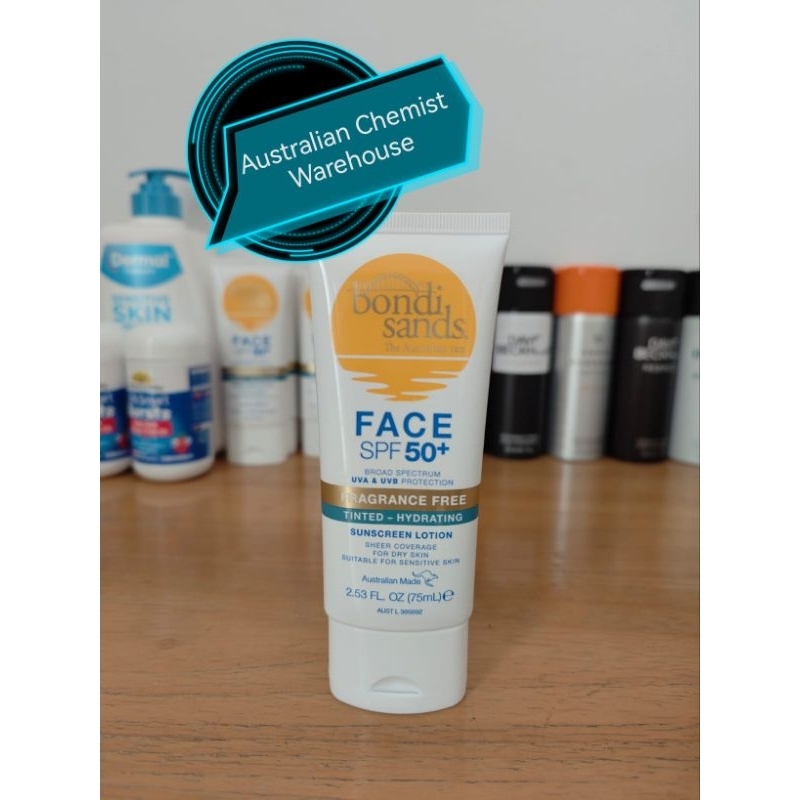Jual BONDI SANDS FACE SPF 50+ FRAGRANCE FREE TINTEDHYDRATING SUNSCREEN