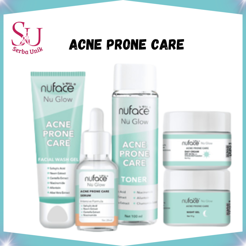 Jual Nuface Nu Glow Acne Prone Care Facial Wash Gel 80g Toner 100ml
