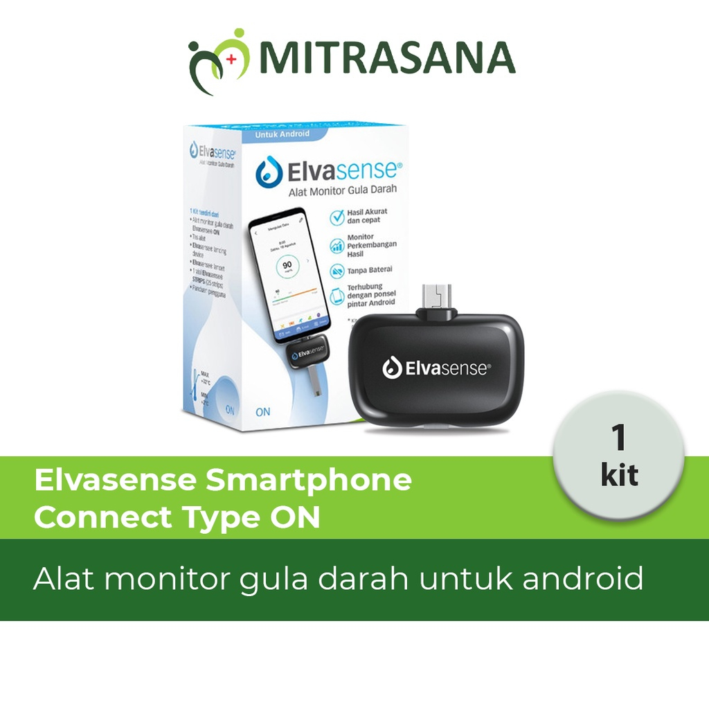 Jual Elvasense Alat Monitor Gula Darah - Smartphone Connect Kit On ...