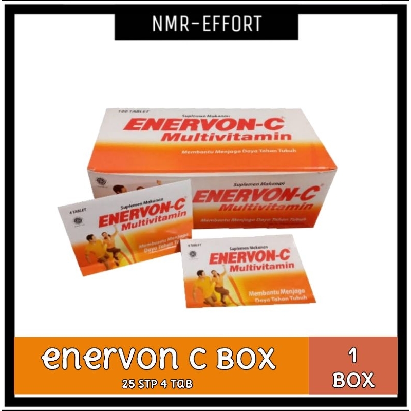 Jual Enervon C Multivitamin 1 Box 100 Tablet (25 Strips 4 Tablet