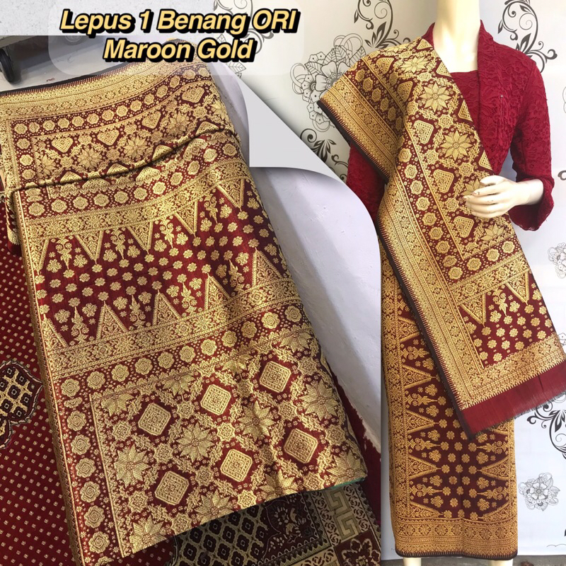 Jual Songket Lepus 1 Benang ORI-Asli Tenun Tangan Palembang | Shopee ...