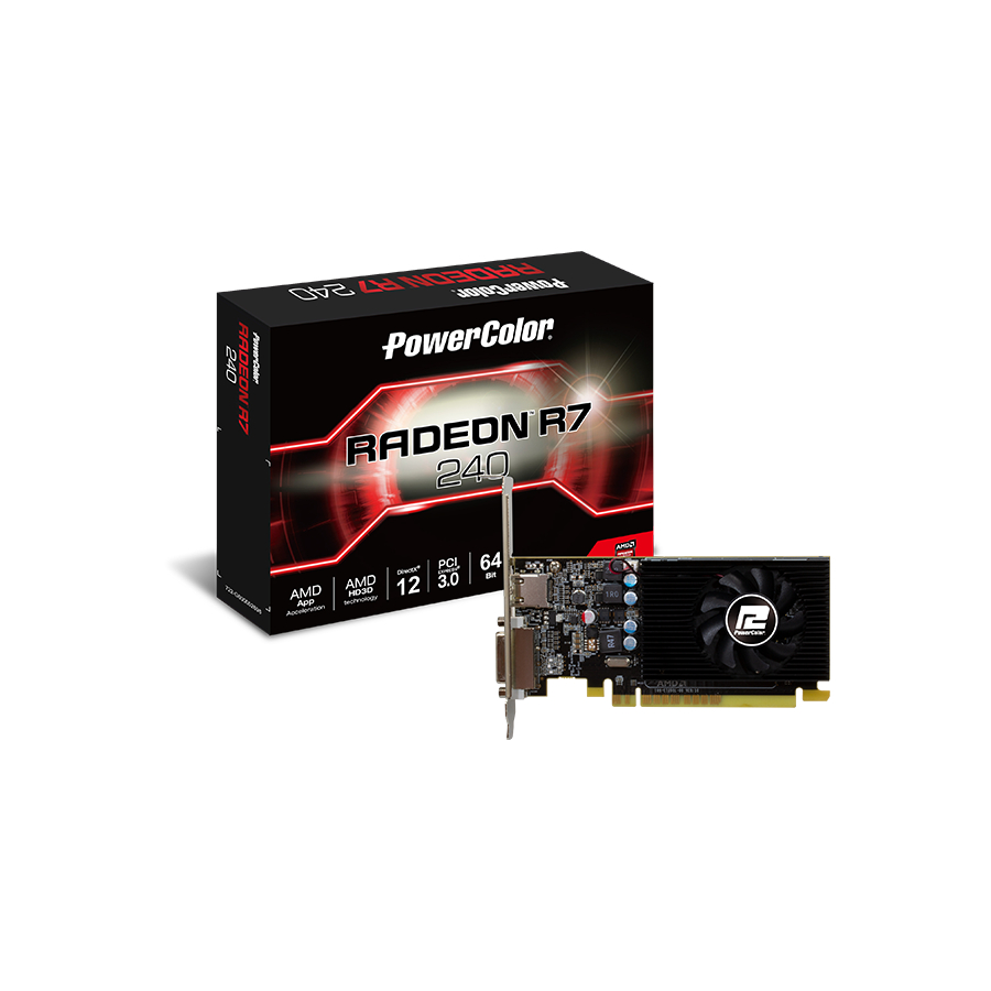Jual POWERCOLOR R7 240 2GB GDDR5 OC | Resmi VGA Radeon R7240 2G DDR5 ...