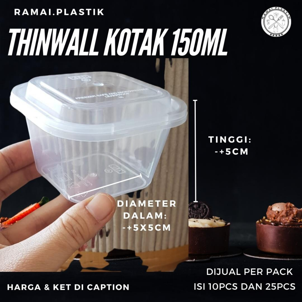 Jual Thinwall 150ml Thinwall Kotak Kecil Thinwall Mayo Thinwall Plastik Klik Variasi Shopee 4865