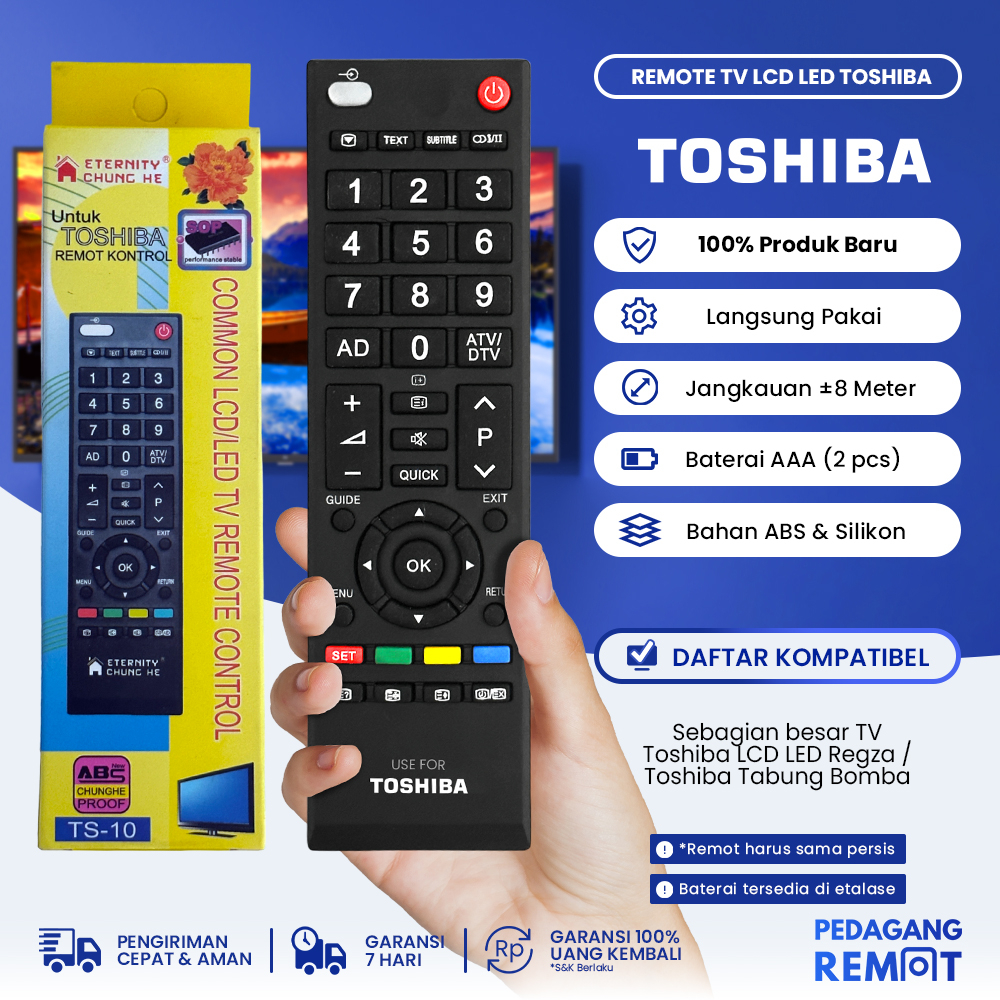 Jual Remot Remote Tv Toshiba Regza Lcd Led Tabung Multi Universal