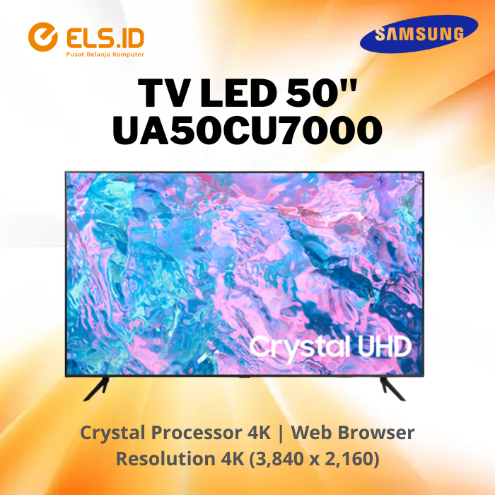 Jual Samsung UA50CU7000 Crystal UHD 4K Smart TV LED 50" | Shopee Indonesia