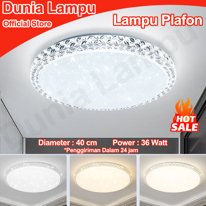 Jual Dunia Lampu Lampu Plafon LED 3Warna Ceilling Lampu Lampu Bulat