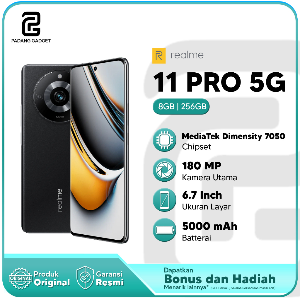 Realme 11 Pro 5G Smartphone, 8GB+256GB, MediaTek Dimensity 7050 5G, 6.7”  FHD+ 120Hz Curved Vision Display, 100MP OIS ProLight Dual Camera, 5000mAh  Massive Battery w/ 67W SuperVooc Charge