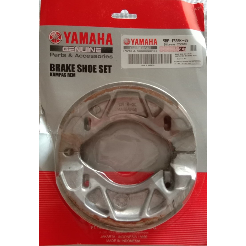 Jual Brake Shoe Aerox Rear 5BP-F530K-20 Yamaha Genuine / Kampas Rem ...