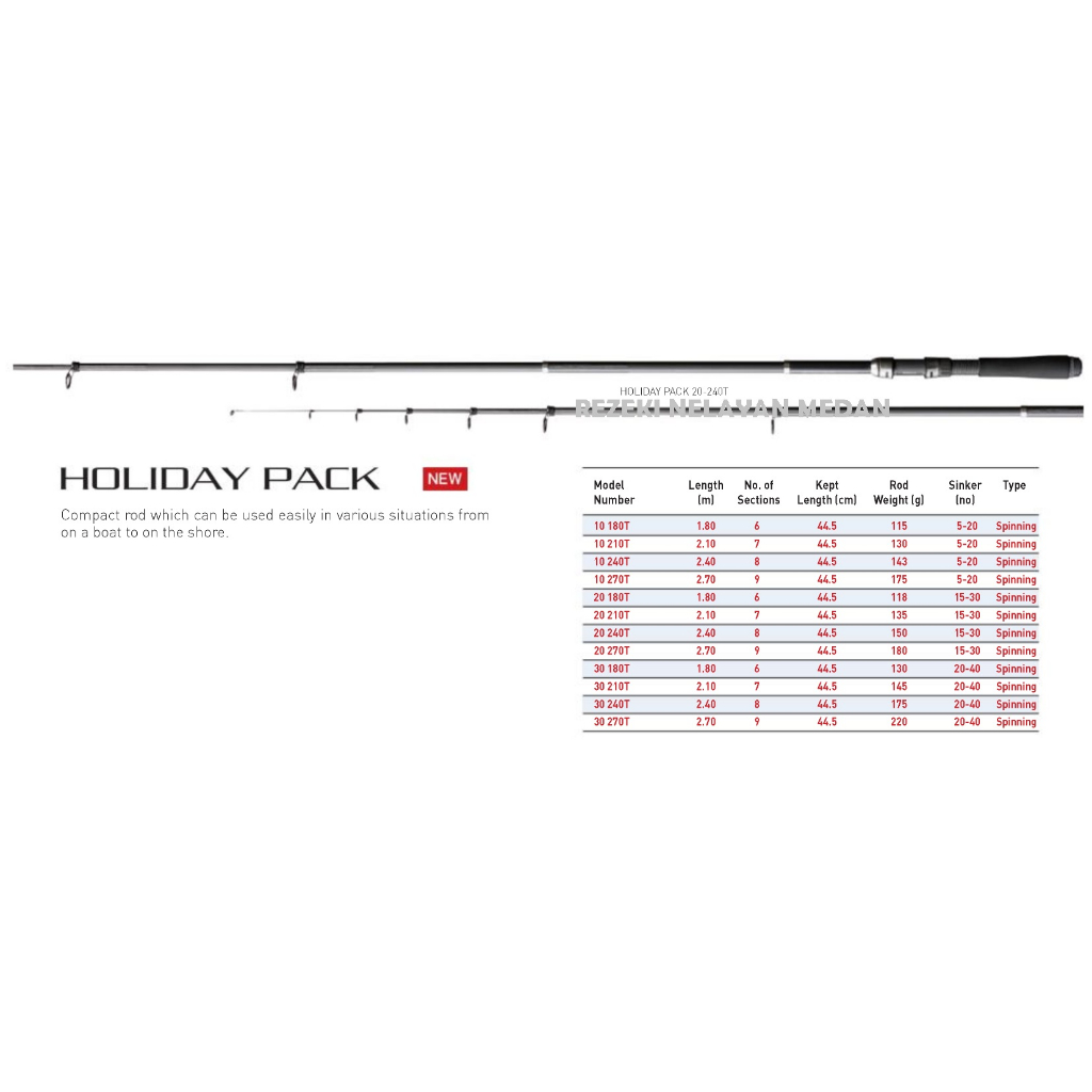 Shimano HOLIDAY PACK 10 210T Telescopic Spinning Rod
