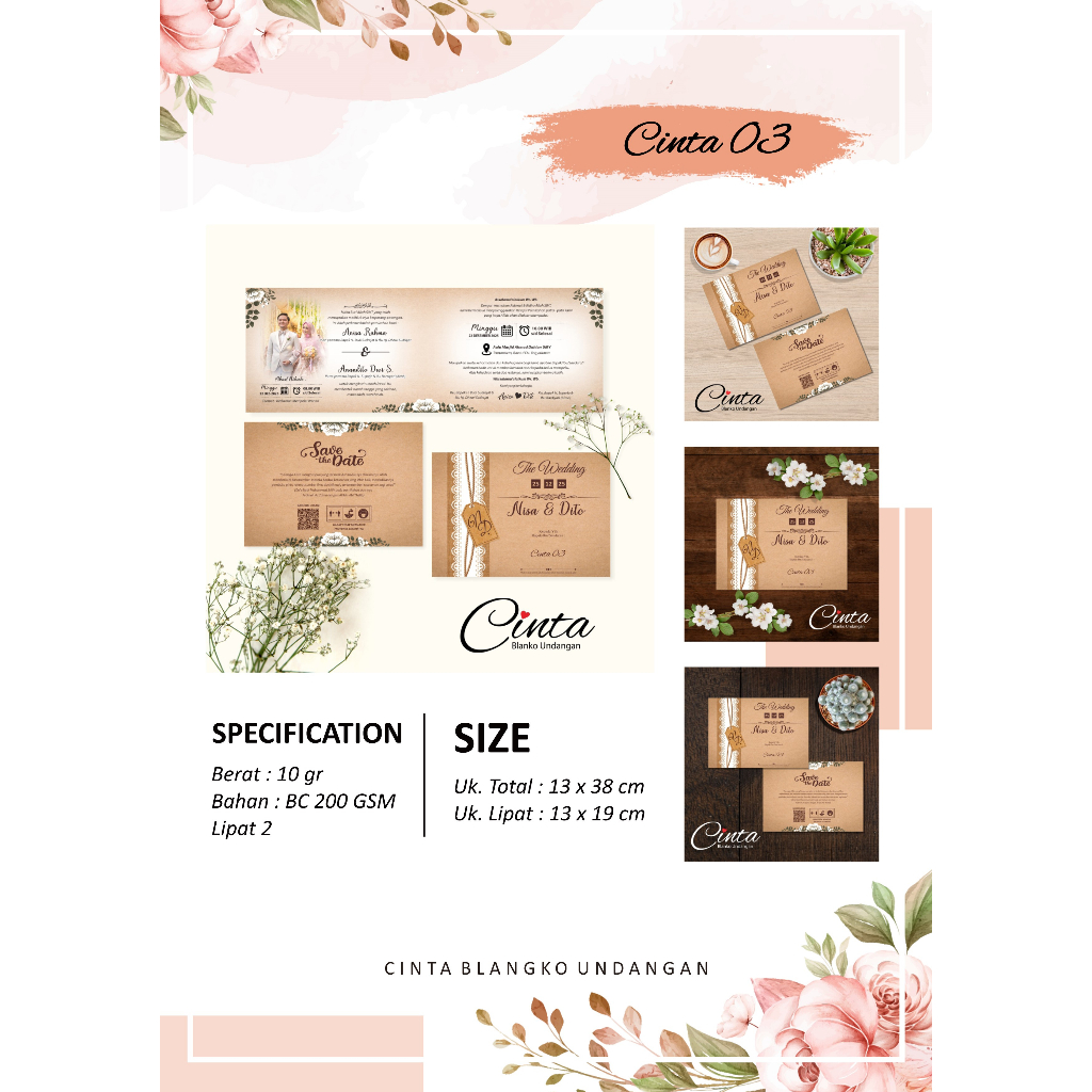 Jual UNDANGAN PERNIKAHAN KEKINIAN ELEGAN UNIK | Shopee Indonesia