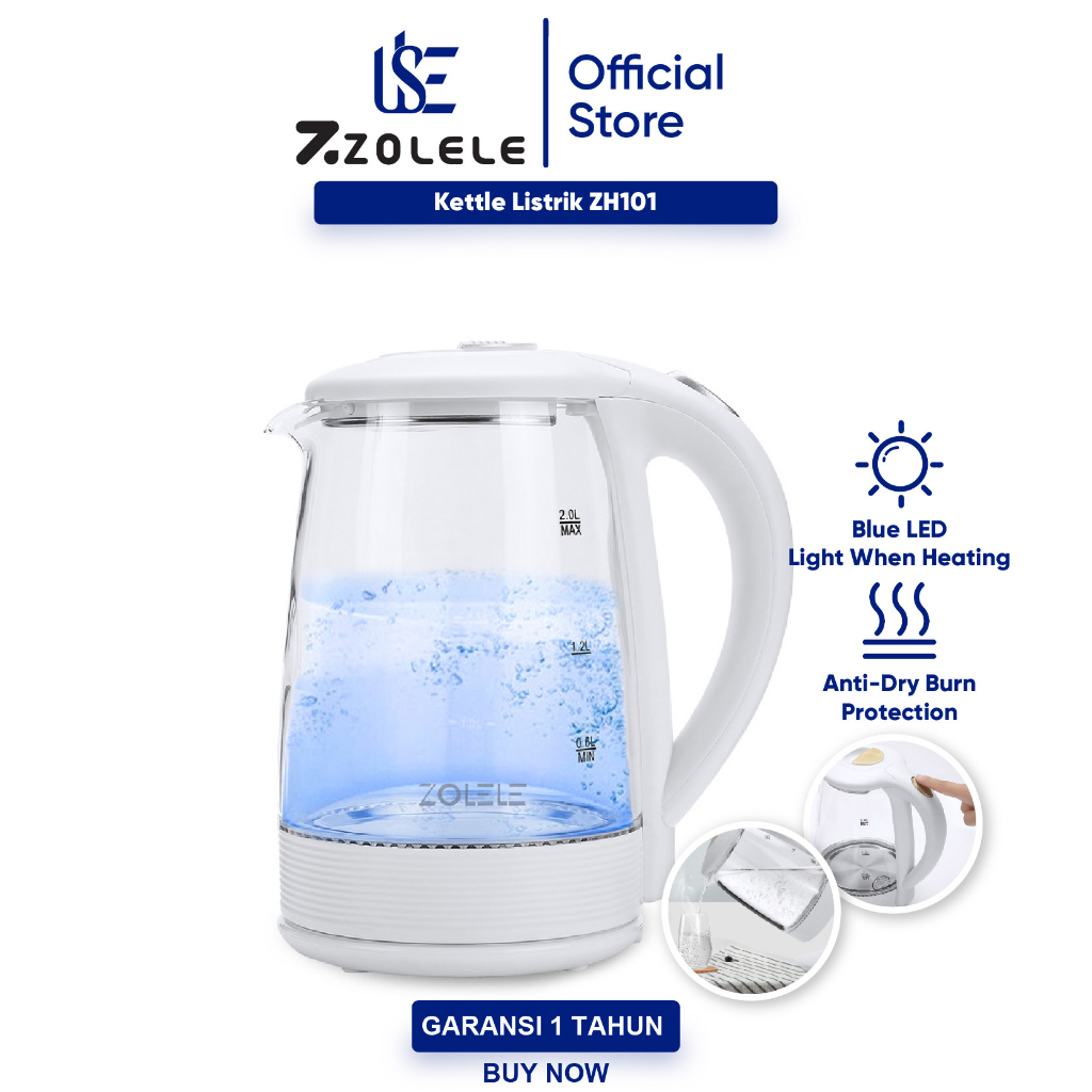 Jual ZOLELE Kettle Listrik ZH101 2L Electric Water Heaters Tea